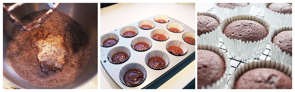 Making chokolade cupcakes